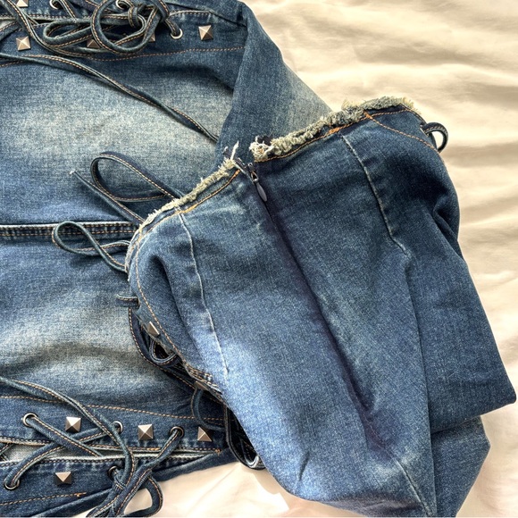 Dolls Kill Current Mood Misunderstood Tendencies Maxi Denim Skirt Size XXS - Picture 16 of 16